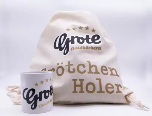 Industrie- / Textildruck: Beutel + Tasse Grote